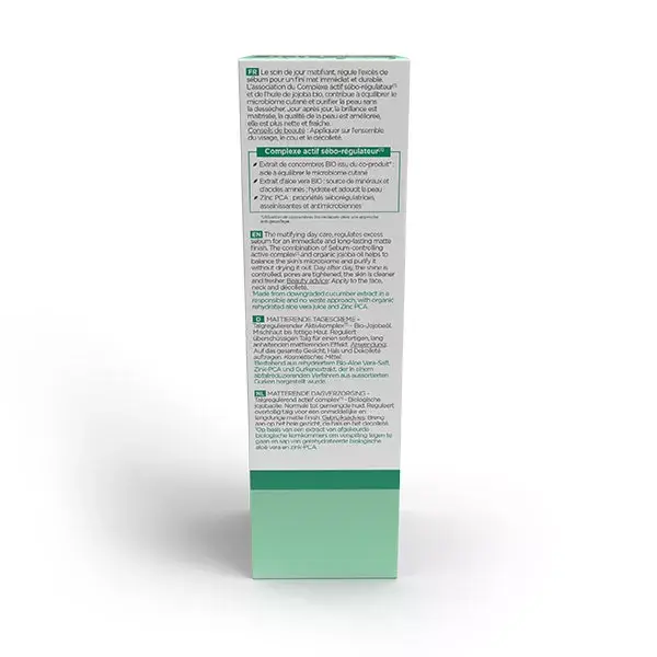 Creme de dia matificante Cattier para pele mista a oleosa 40ml
