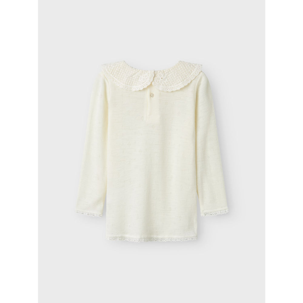 Køb Name It Snow White Wang Uld Needle Bluse Med Krave