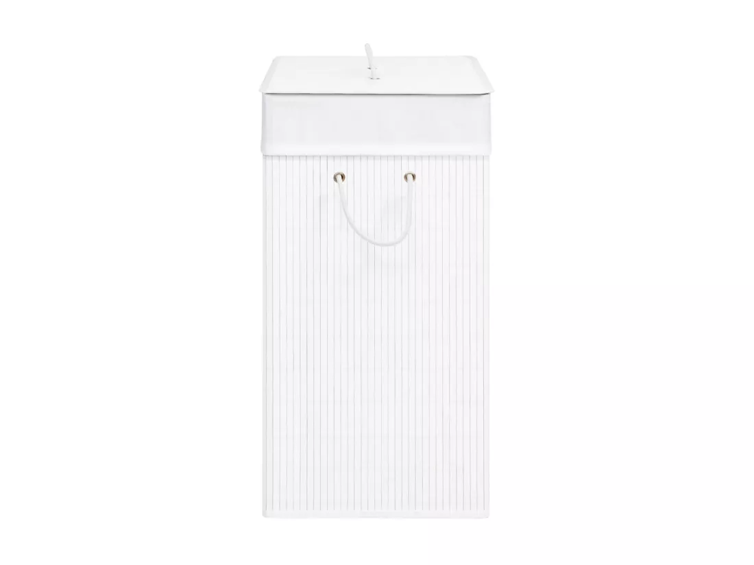 Panier à linge Bambou Blanc 100 L
