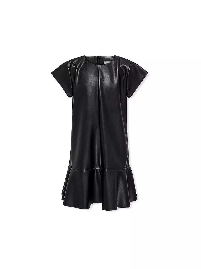 ONLY Mädchen Kleid in Lederoptik KOGHERO schwarz