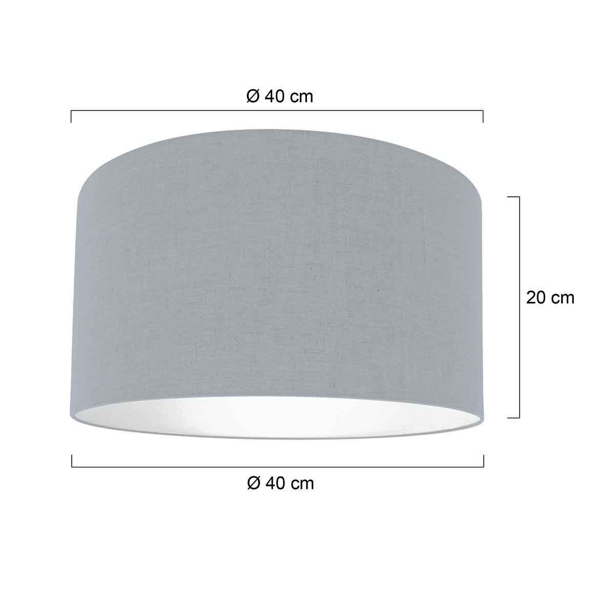 Steinhauer - Lampenkap Jeans Blauw Linnen - 40x40x20cm