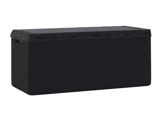 Prolenta Premium - Boîte de rangement jardin coussin de siège anthracite 350 L PP