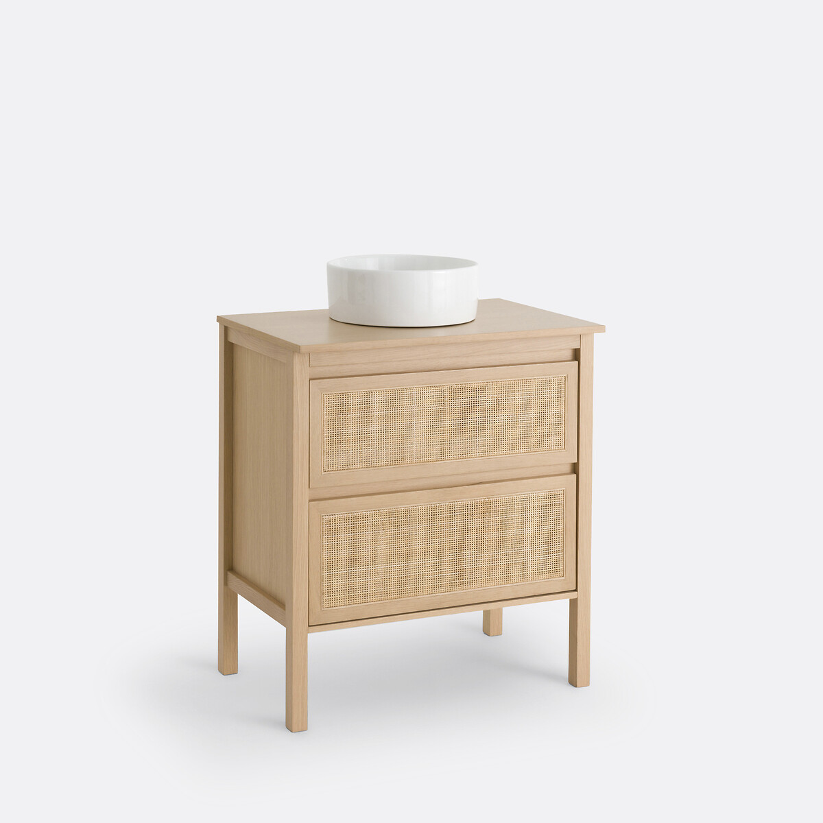 LA REDOUTE INTERIEURS<br>Móvel lavatório com 2 gavetas em rattan L80 cm, Lumpa