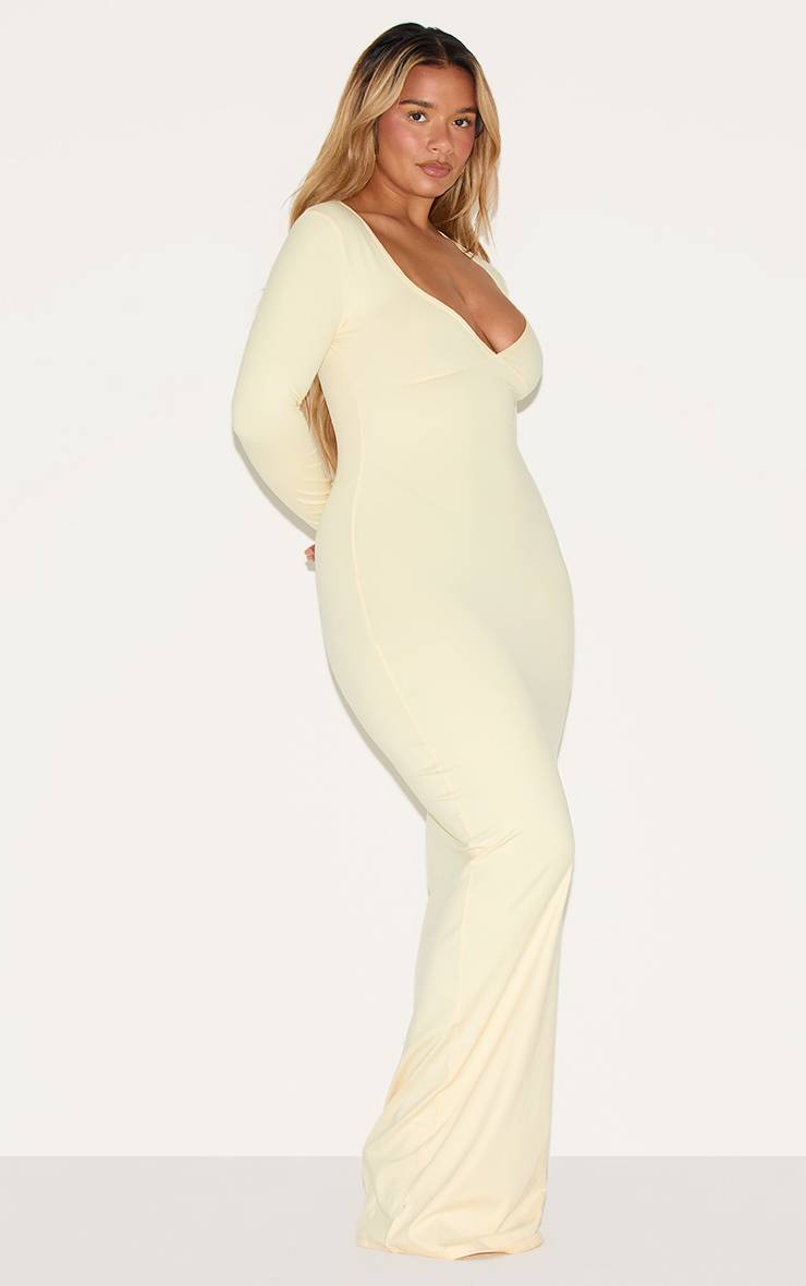 Butter Yellow Robe Longue Sculptante Décolleté Cœur Shape