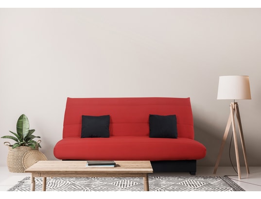 CONCEPT1 - Canapé lit Célia CC 130 ressorts ensachés (mat Simmons) rouge
