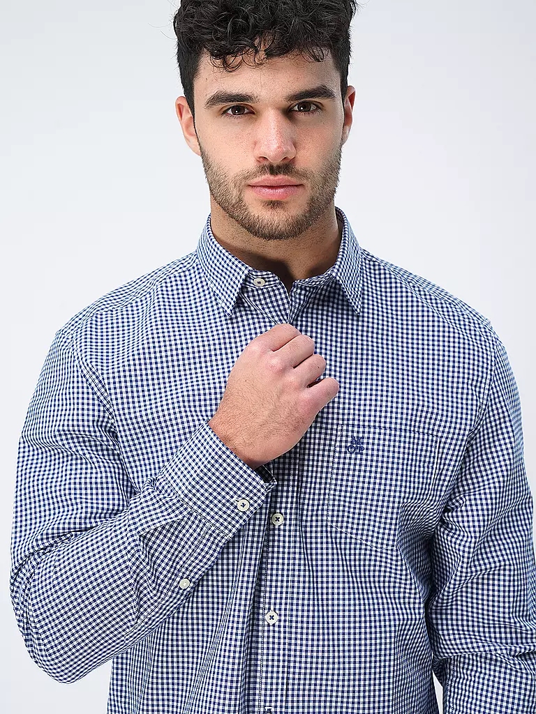 MARC O'POLO Hemd Regular Fit blau