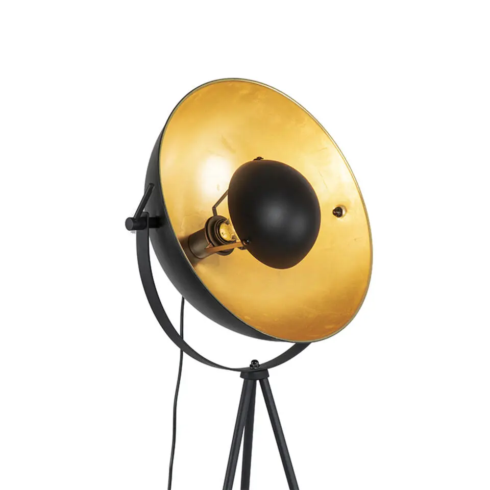 Qazqa vloerlampen magnax zwart e27