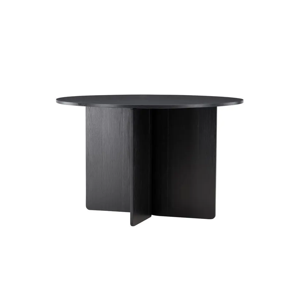 Eettafel Rond - Zwart MDF - 120x120x76cm - Tyresö