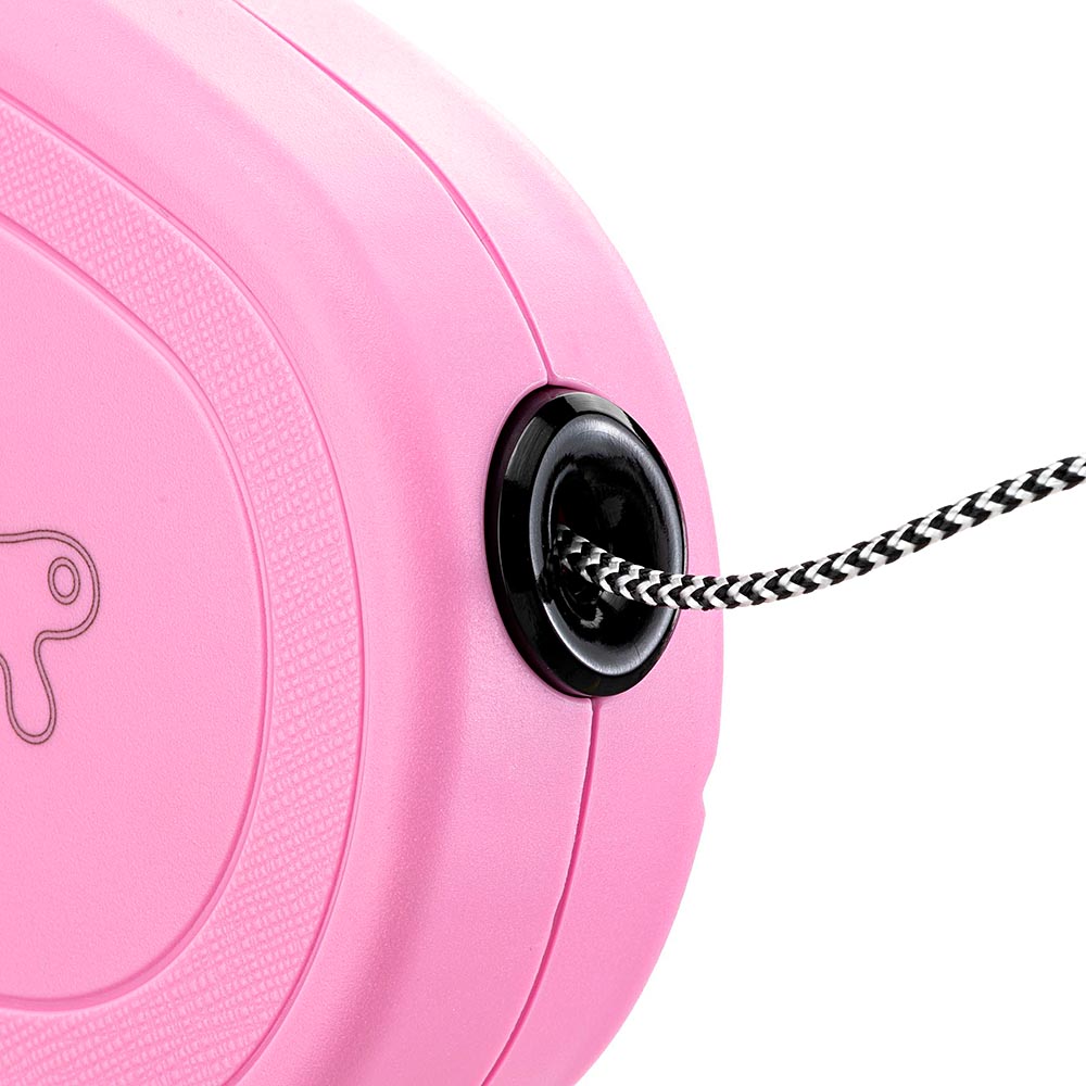 Laisse extensible pour chiens de taille moyenne flippy one cord s, cordon rétractable 4,5 m, max 12 kg, rose