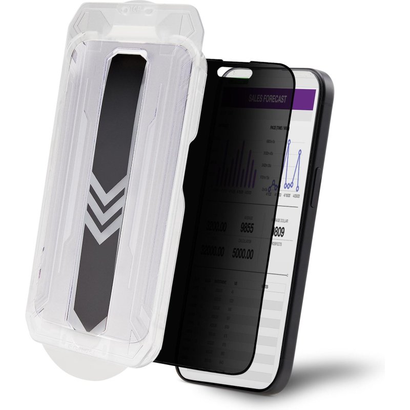 StarTech.com Filtre de Confidentialité 4 Directions pour iPhone 15 Pro Max, Supporte l'Orientation Portrait/Paysage, Tactile avec Vue à +/- 30°, Écran de Confidentialité avec Vitre de Protection en Verre Trempé