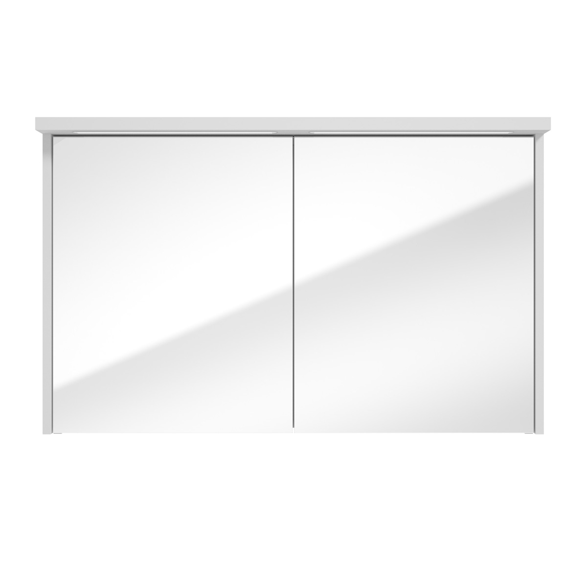 Fontana Grado spiegelkast met verlichting 100cm 2 deuren wit mat