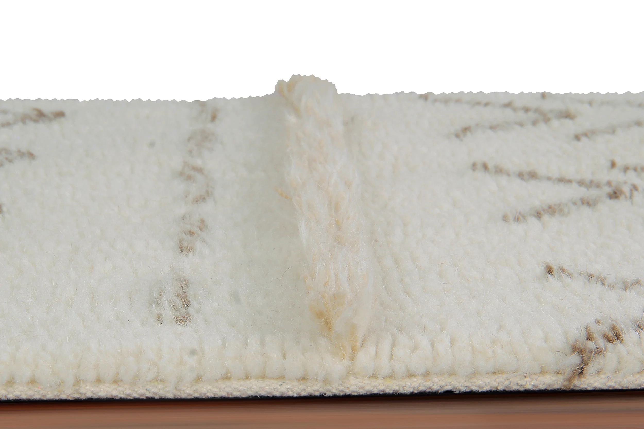 LAKOTA DAY - Tapis rectangulaire en laine lavable | Beige