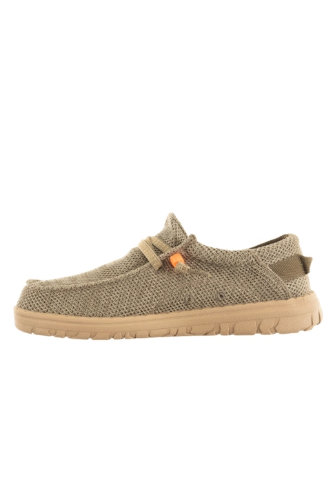 Chaussures bateau jeep samoa wallabee knit 036 khaki