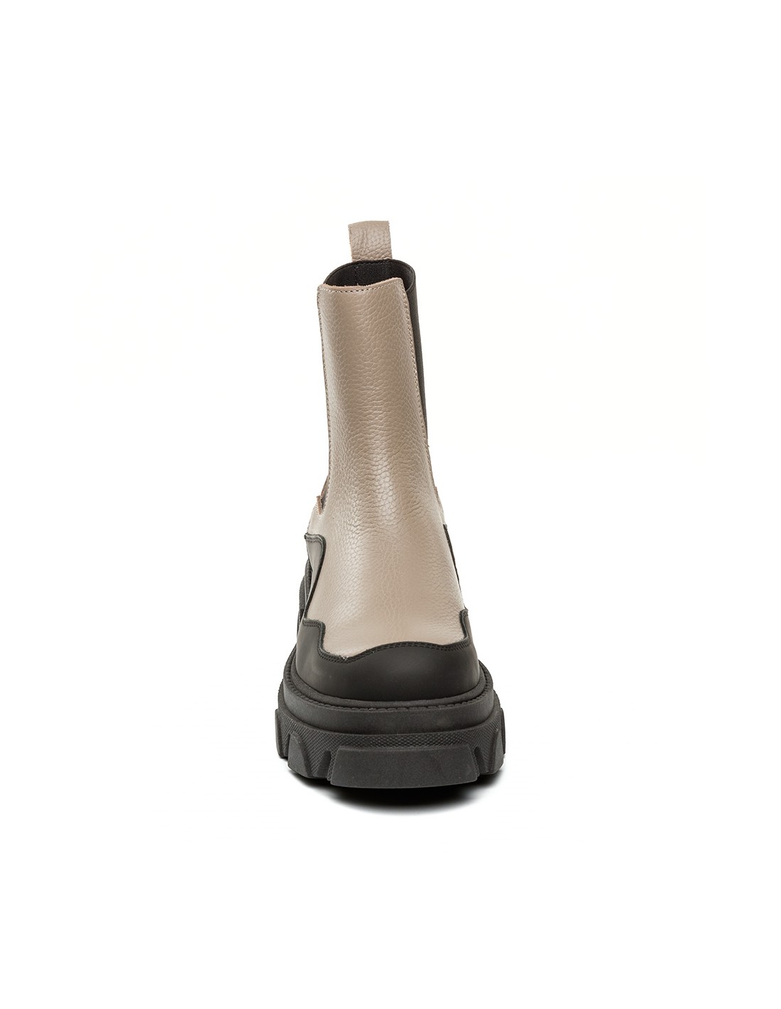 steve madden chelsea boots femme merilyn bootie cuir beige/noir