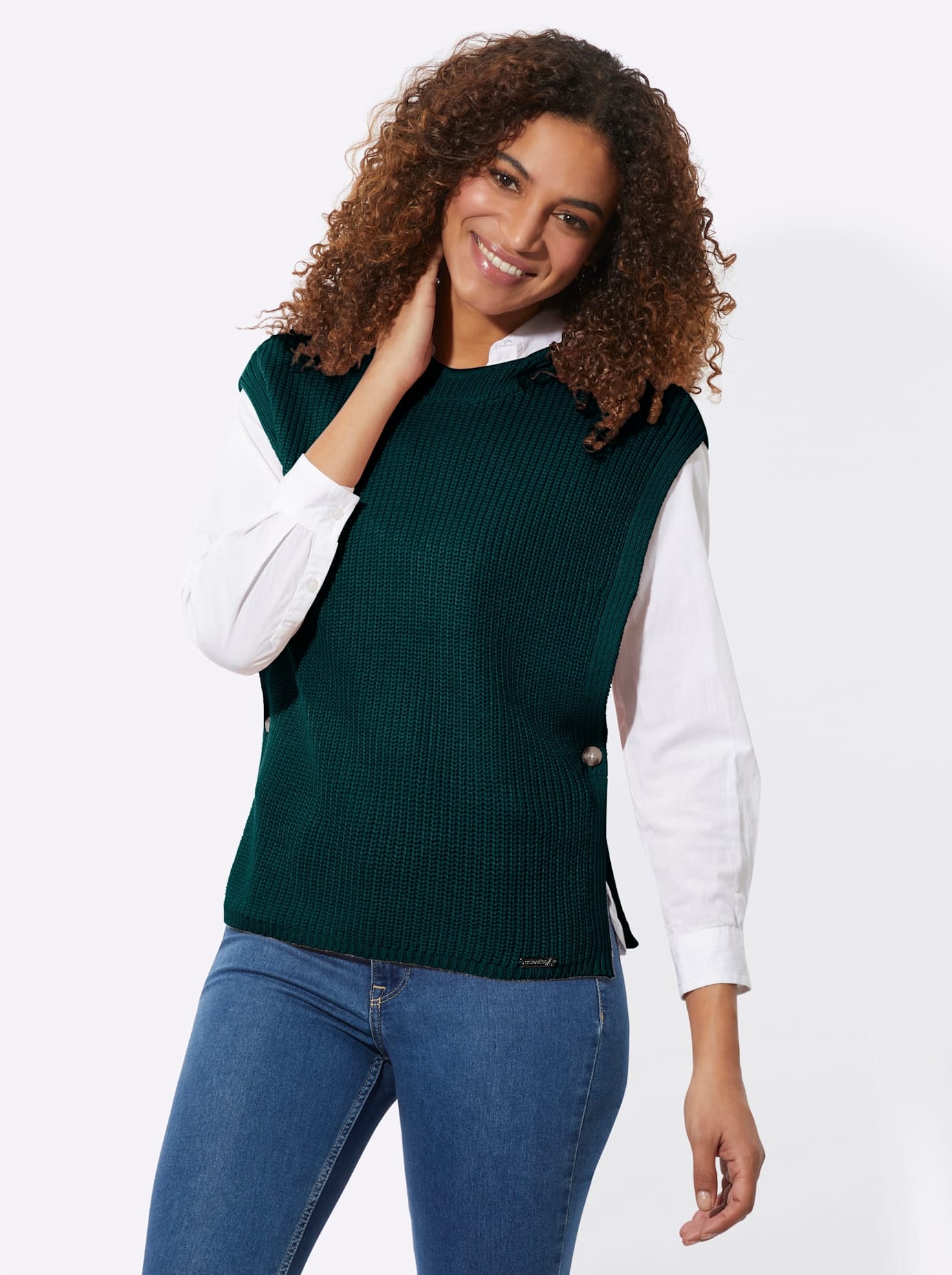 Casual Looks Pullunder »Kapuzen-Pullunder«