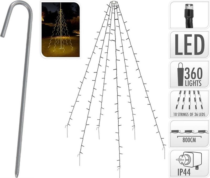 Verlichting voor vlaggenmast - 8 meter - 360 LED's