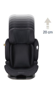 Beemoo Recline i-Size Beltestol, Black Mesh