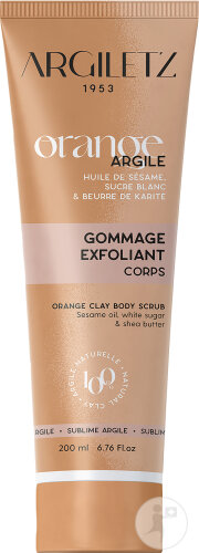 Argiletz Cœur D'Argile Sucre De Peau Argile Orange Gommage Exfoliant Corps Tube 200ml