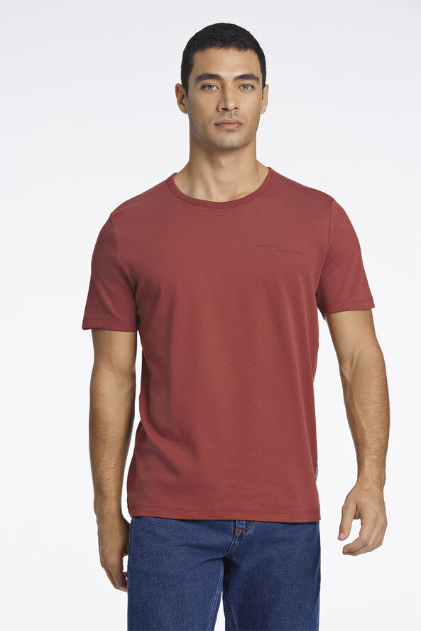 Lindbergh Basic o-neck tee S/S Burnt red