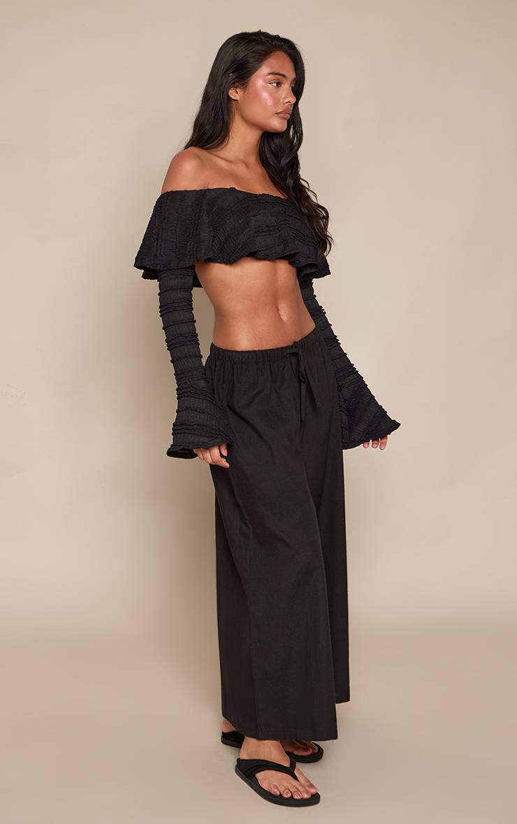 Noir Jupe-culotte Large En Coton