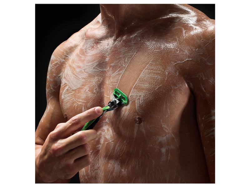 Gillette Rasierer Body 1 Stück Körperrasierer mit 3 stahlharten Klingen für Männer