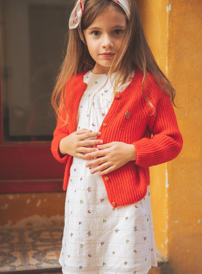 Gilet côtelé rouge