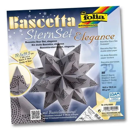 Folia Bascetta-Stern Set anthrazit 19,5x19,5 cm