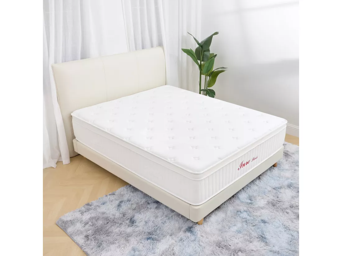 Matelas 140x200 cm INRE Très épais 30 cm Mousse mémoire de forme, Réversible Soutien Parfait, Hypoallergénique