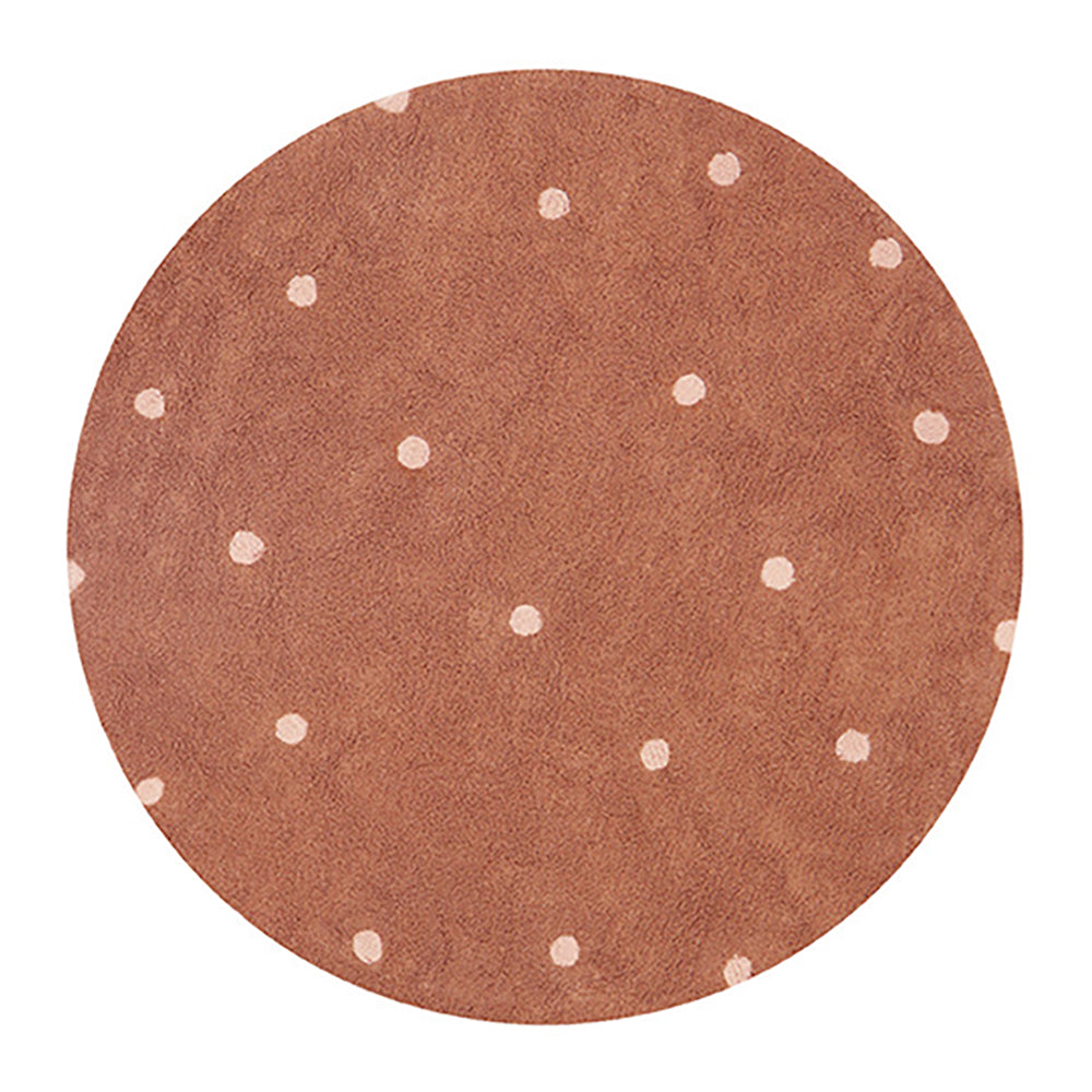 Lorena Canals Dot Vloerkleed Ã 140 cm - Kastanje