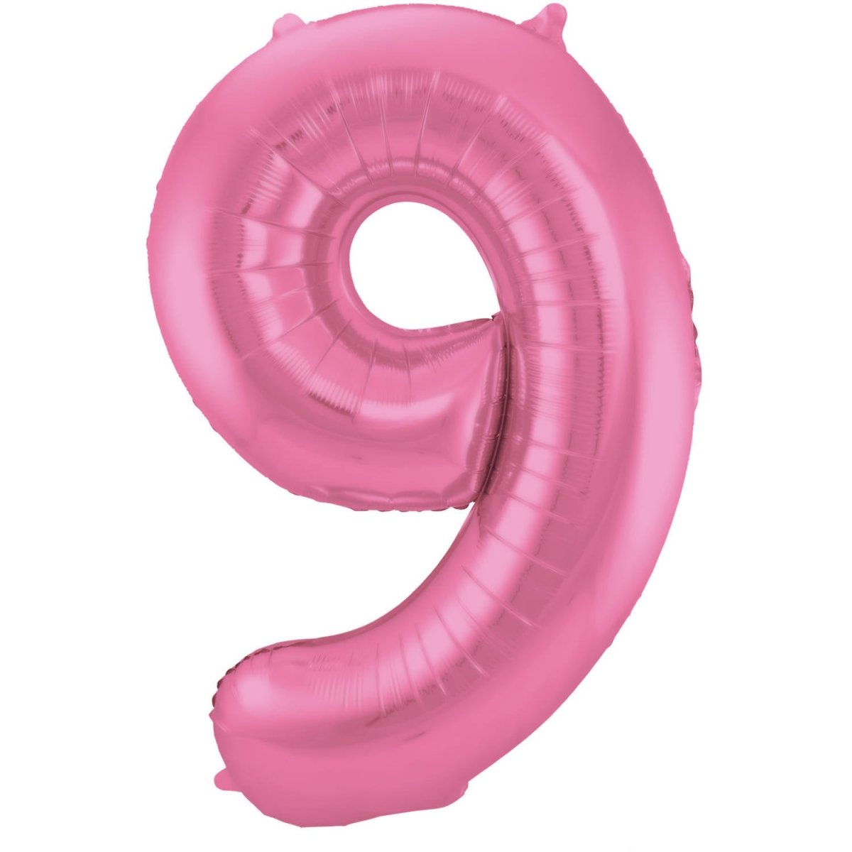 Folie Ballon Cijfer 9 Mat Roze XL 86cm leeg