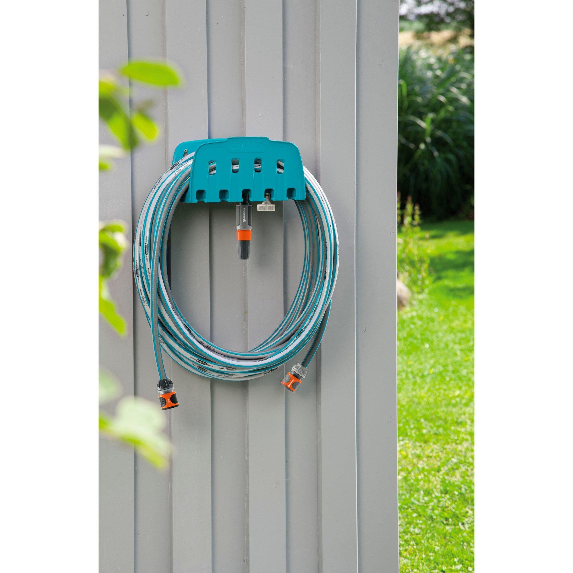GARDENA Schlauch Wandschlauchhalter mit Schlauch