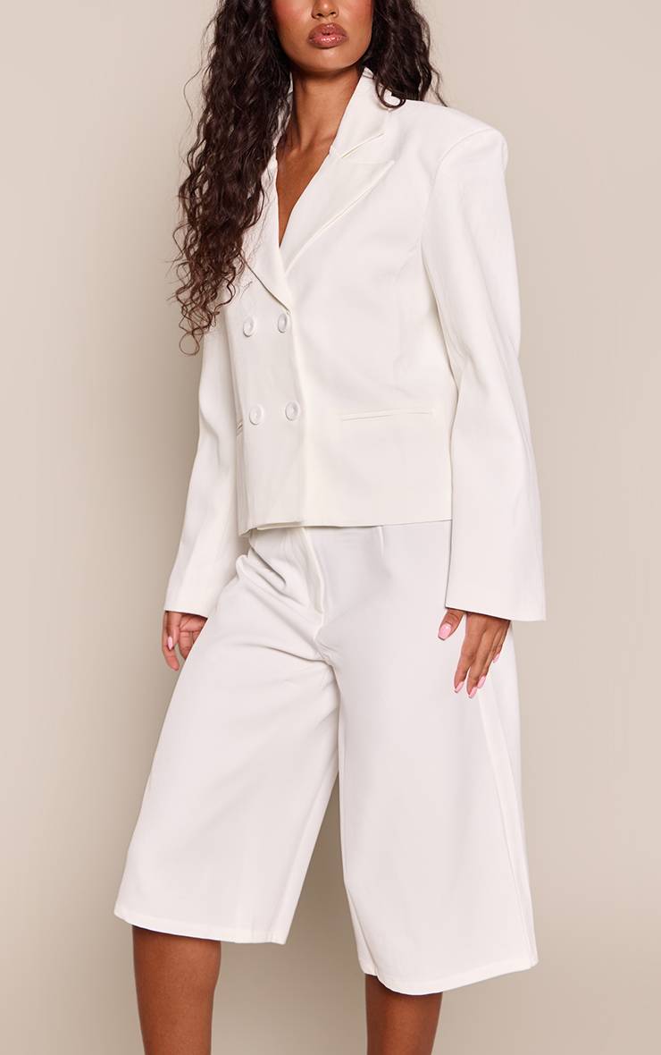 Blanc Ensemble Short Long Tailleur Coordonné