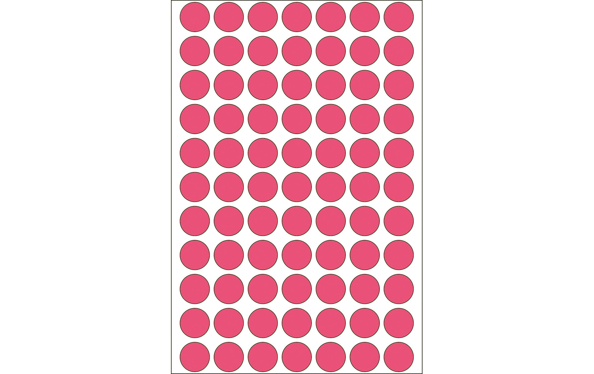 Vielzweck-Etiketten 2236 Ø 13 mm, 32 Blatt, PinkUniversaletiketten für schnelle Notizen