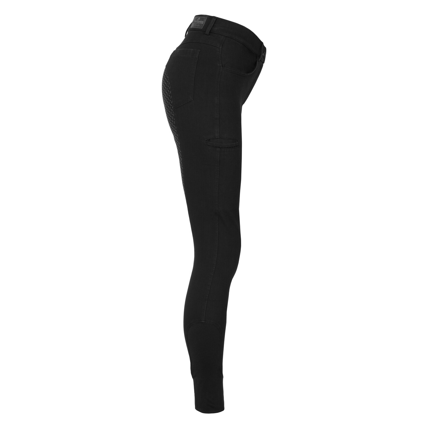 black forest Jeans-Reithose mit Grip-Vollbesatz  - black denim