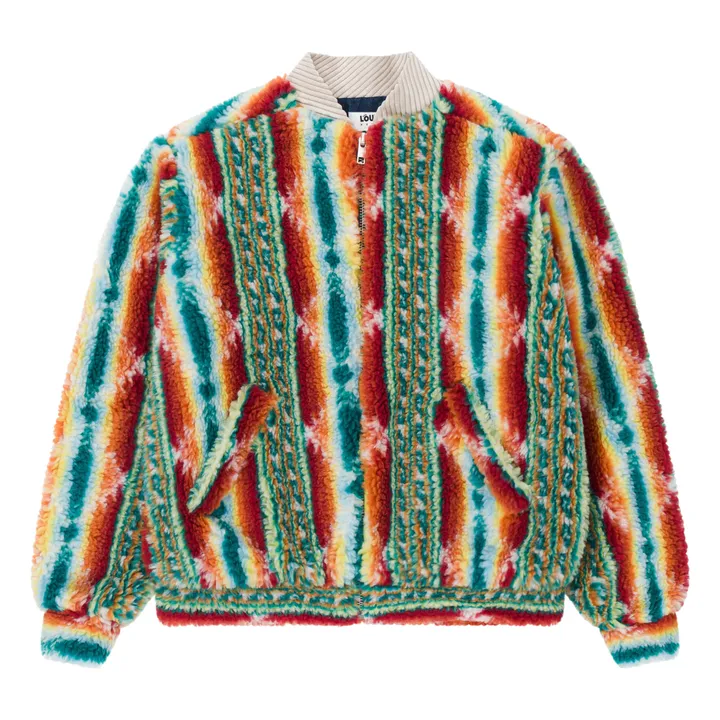 Lours Paris Bomber Façon Fourrure Fibres Recyclées | Bleu