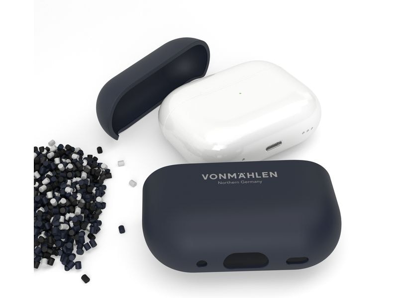 Vonmählen Transportcase Thin AirPods Pro 2 Navy Schlanke und schützende Hülle für AirPods 1 st/2nd Generation