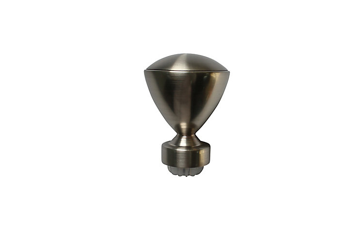 Embout poire pour barre à rideau GoodHome 28 mm Athens gris