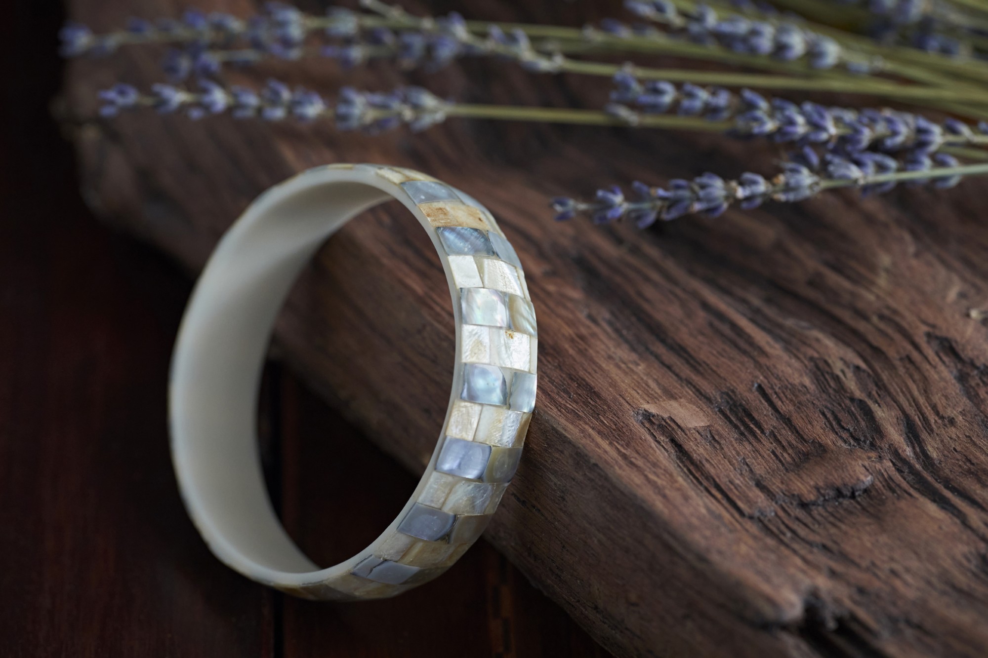 Armreif 'Shell blue', perlmutt, Ø 8,5 cm günstig bestellen