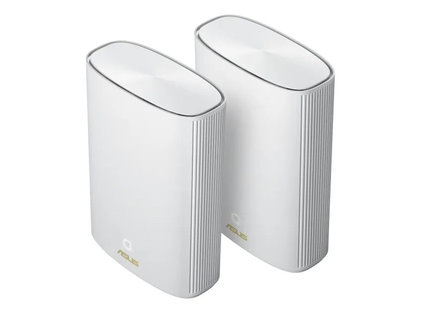 ASUS ZenWiFi AX Hybrid (XP4) - Wi-Fi-system - (2 routere) - op til 5500 sq.ft - mesh 1GbE, HomePlug AV (HPAV) 2.0 - Wi-Fi 6 - Dual Band