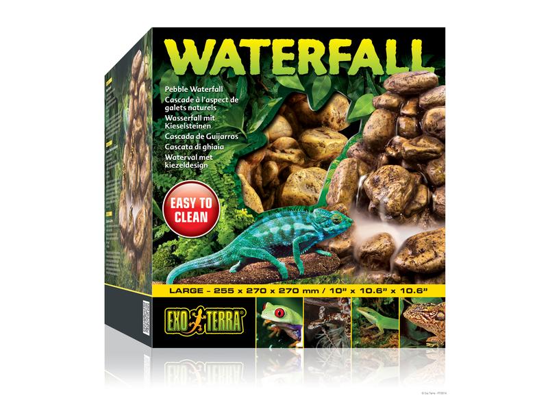 Exo Terra Wasserfall Large, 25.5 x 27 x 27 cm Wasserfall mit Kieselsteindesign