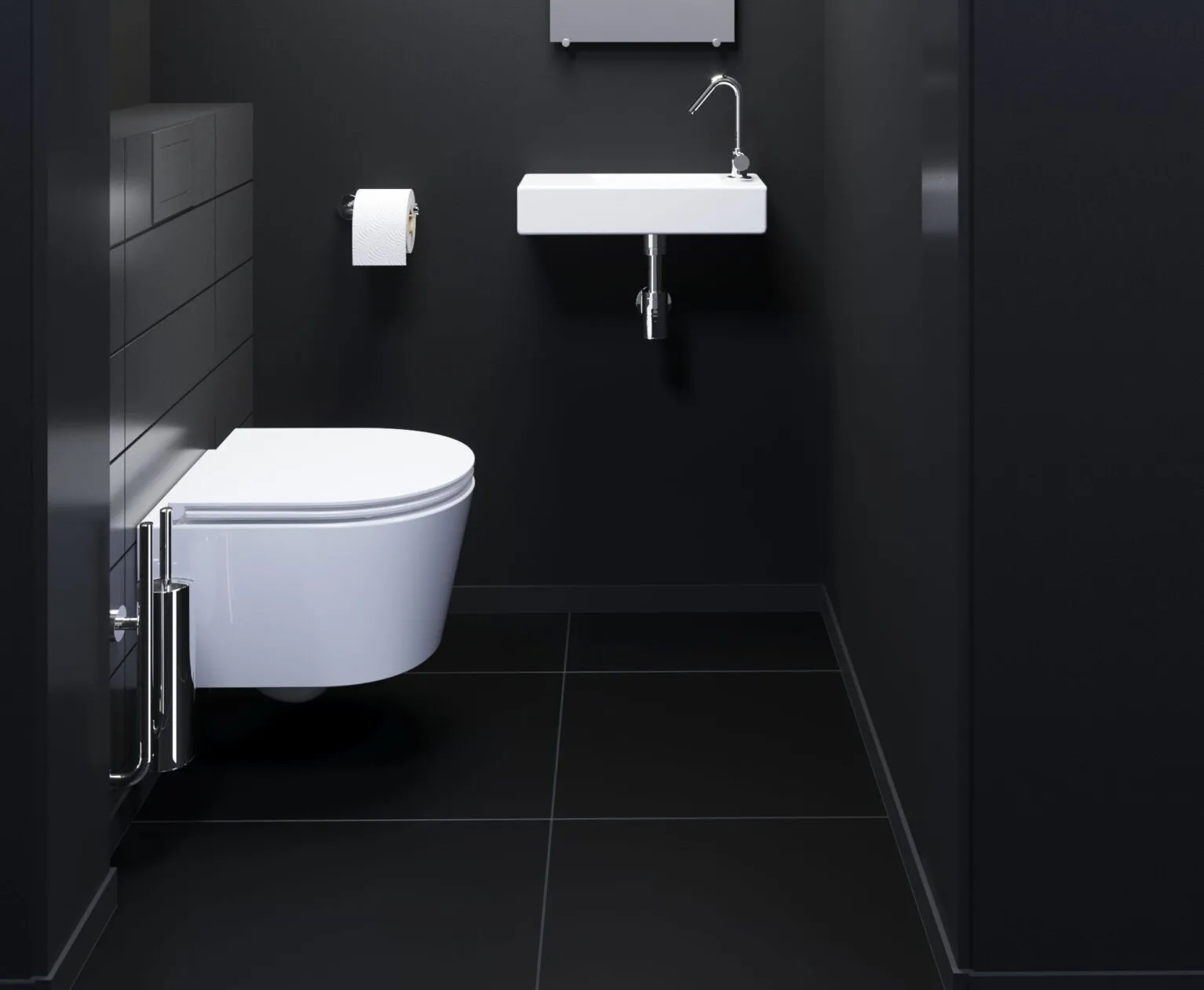 Clou InBe toiletborstel chroom