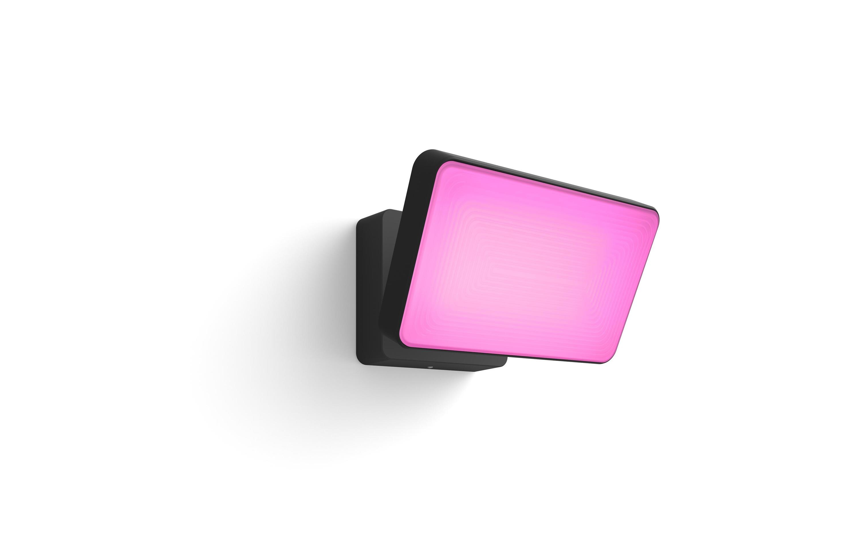 White & Color Ambiance Outdoor Discover Flutlicht Schwarz<br>Hue Aussenstrahler Discover mit 16 Mio. Farben