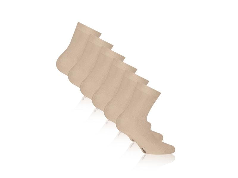 Rohner Socks Socken Soft Touch Beige 3er-Pack Weiche Alltagssocken aus Bambus in Grösse 35 - 38