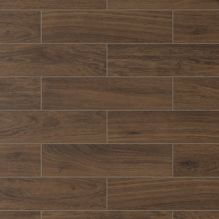 Carrelage sol et mur Wychwood effet bois 60 x 15 cm marron GoodHome