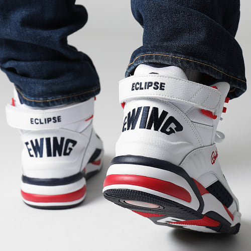 Baskets Eclipse 1EW90152 White Navy Red