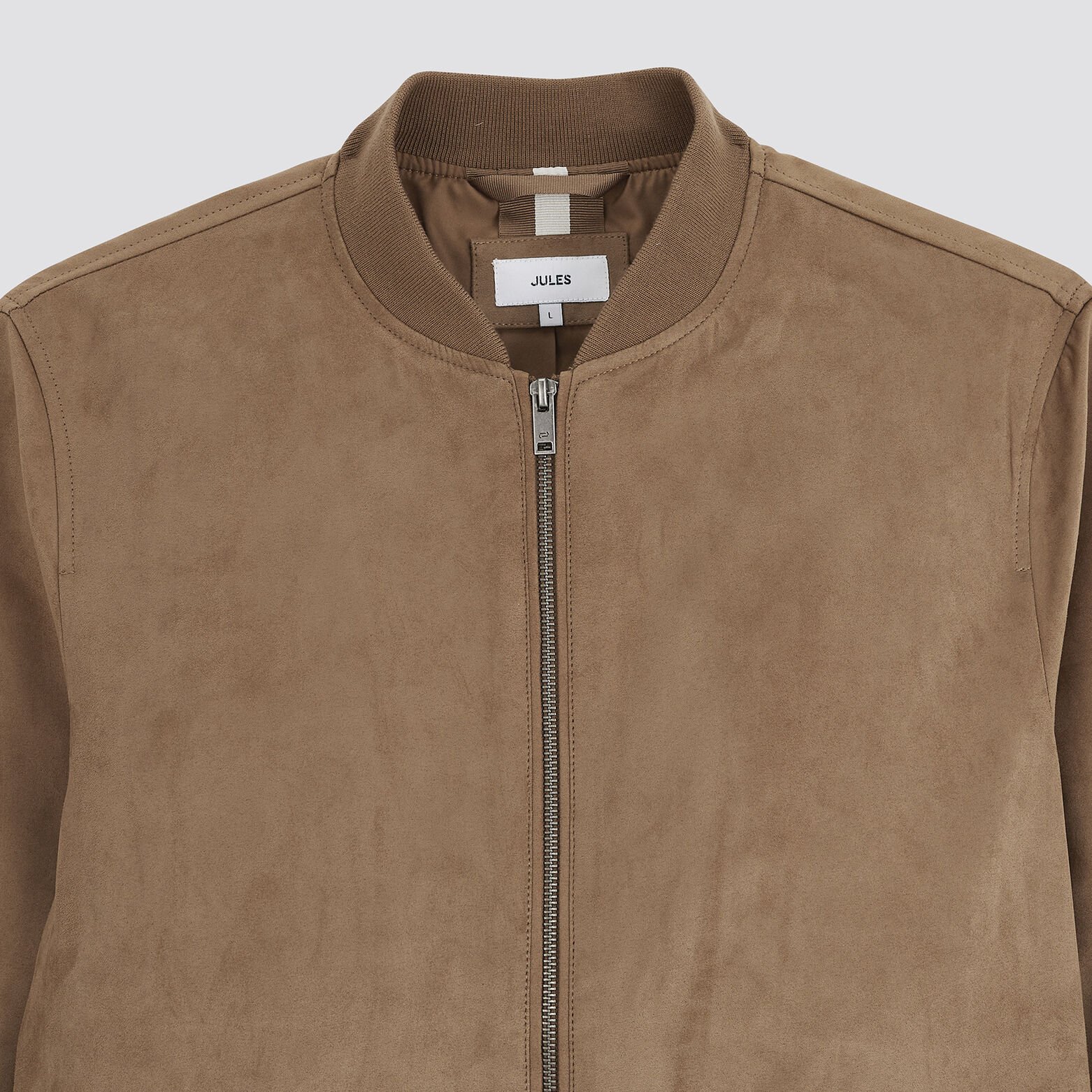 Blouson zippé aspect velours Jaune