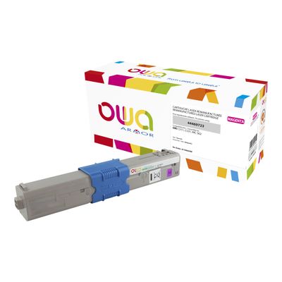 Cartouche laser compatible OKI 44469723 - magenta - Owa K15684OW