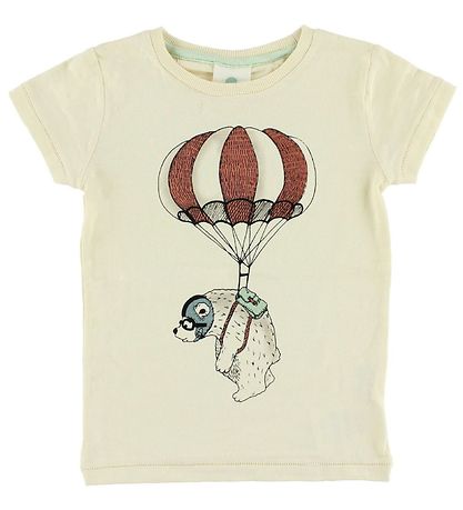 En Fant T-Shirt - Elfenbein m. Eisbär