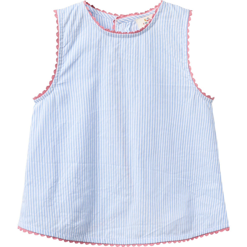 Køb COPENHAGEN COLORS Sky Blue W Cream Stripe Seersucker Deco Sæt