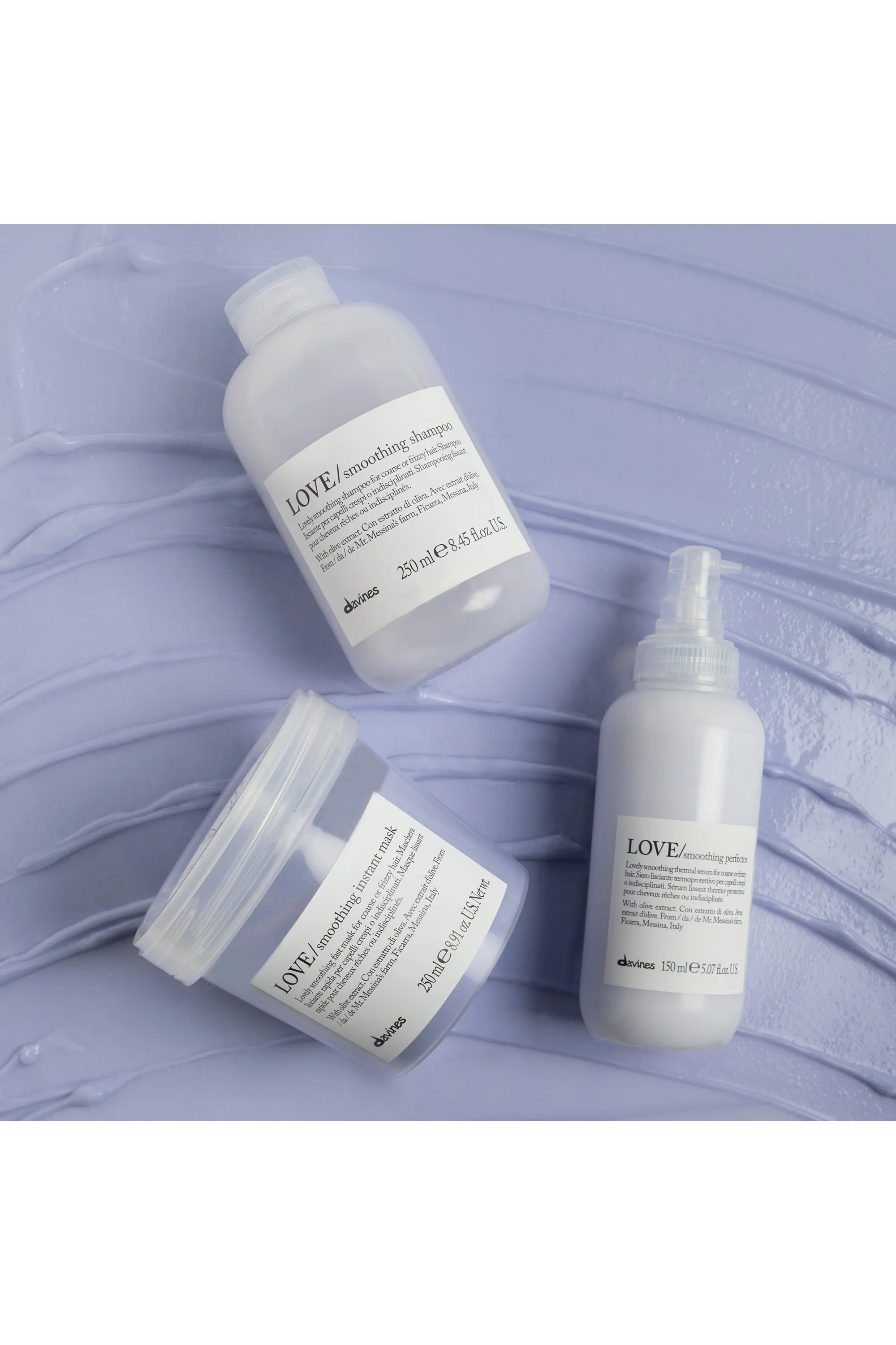 Davines Shampoing pour cheveux indisciplinés Love Smooth-250 ml